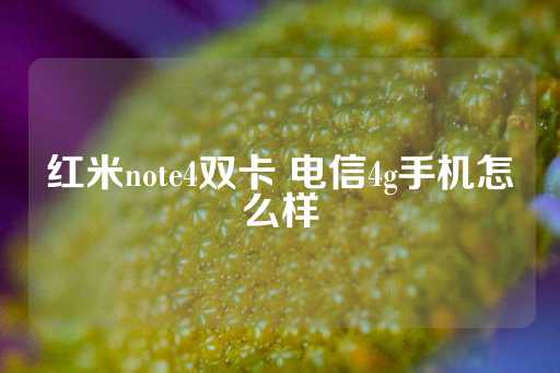 红米note4双卡 电信4g手机怎么样-第1张图片-皇冠信用盘出租